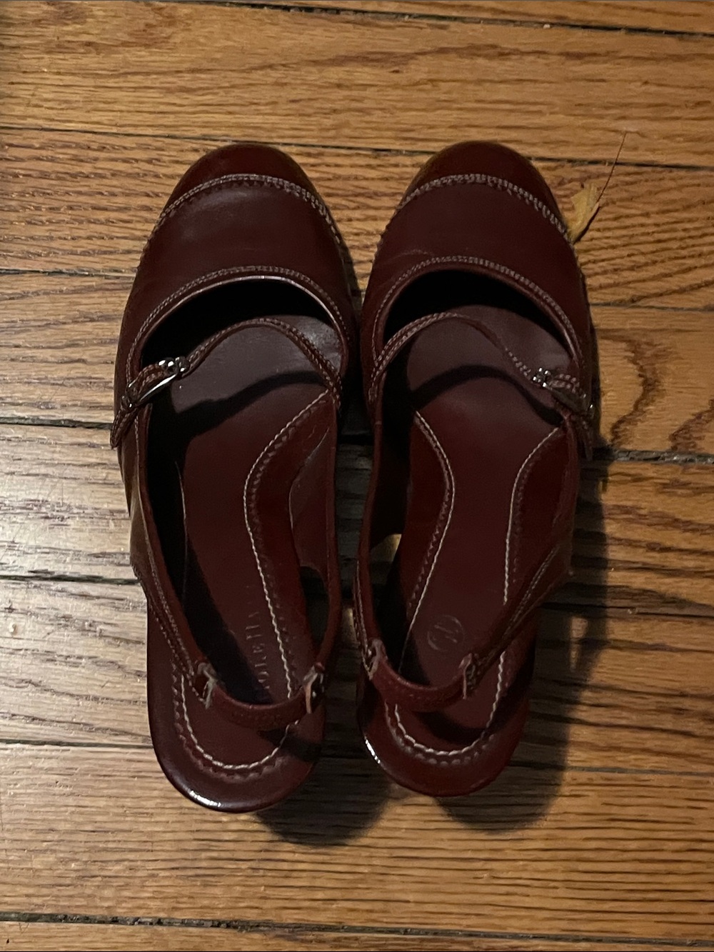 Cole Haan Women’s Brown Leather Mary Jane Slingback Shoes